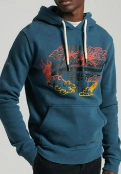 Superdry Hoodie - Bottle Blue