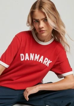 Superdry FOOTBALL DENMARK - Print T-shirt - Varsity Red -Superdry Shop b506da7fde654a0781fe4d02088a81b5