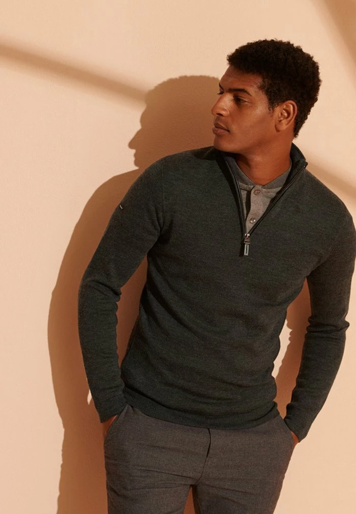 Superdry Fleece Jumper - Dark Charcoal Marl 2 Superdry Fleece Jumper - Dark Charcoal Marl - Image 2