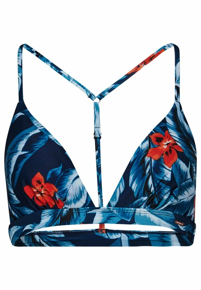 Superdry VINTAGE T BACK - Bikini Top - Indo Leaf Blue 1 Superdry VINTAGE T BACK - Bikini Top - Indo Leaf Blue