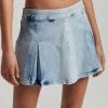 Superdry VINTAGE - A-line Skirt - Blue Wash