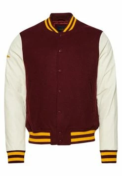 Superdry COLLEGE VARSITY - Bomber Jacket - Rich Deep Burgundy -Superdry Shop b5a6b2c94e8847f68b25d3354d16e19d