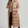Superdry MAXI HOODED PUFFER - Winter Coat - Woodsmoke