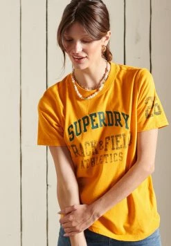Superdry TRACK & FIELD - Print T-shirt - Turmeric Marl