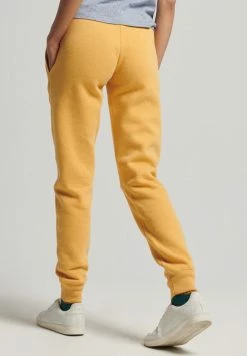 Superdry VINTAGE LOGO - Tracksuit Bottoms - Ochre Marl