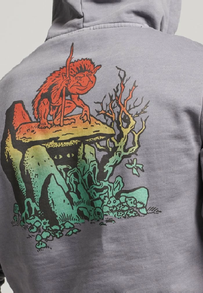 Superdry INTO THE WOODS GRAPHIC HOODIE - Sweatshirt - Rock 5 Superdry INTO THE WOODS GRAPHIC HOODIE - Sweatshirt - Rock - Image 5