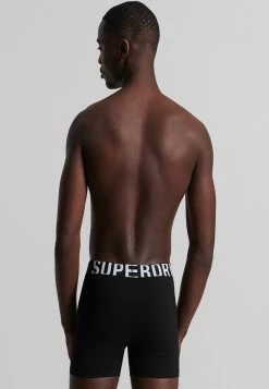 Superdry 2 PACK - Pants - Black/white