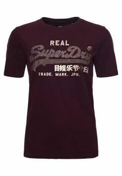 Superdry VINTAGE LOGO BOHO SPARKLE - Print T-shirt - Rich Deep Burgundy -Superdry Shop b6e1a3ac252c483a8e42379e5f2ed445