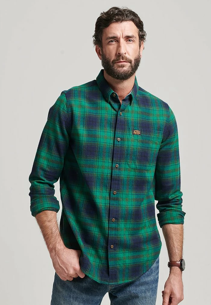 Superdry VINTAGE LUMBERJACK - Shirt - Cedar Check Green 1 Superdry VINTAGE LUMBERJACK - Shirt - Cedar Check Green