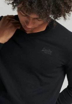 Superdry ORANGE LABEL V-NECK - Jumper - Black -Superdry Shop b82a4bf034eb42a882cb19e3a440dd9f