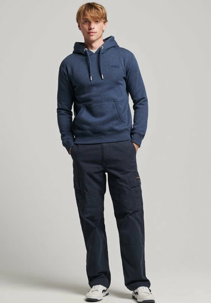 Superdry LOGO EMBROIDERED - Hoodie - Vintage Navy Marl 2 Superdry LOGO EMBROIDERED - Hoodie - Vintage Navy Marl - Image 2