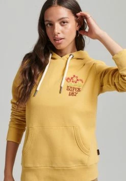 Superdry BRAND MARK FLORAL - Hoodie - Rattan