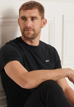 Superdry Basic T-shirt - Black White -Superdry Shop b90870249b4245768a4b6d8cca1bf24e