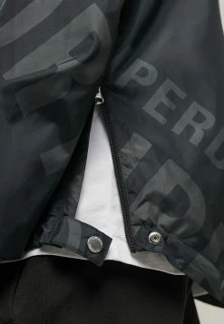 Superdry CODE ESSENTIAL GRAPHIC OVERHEAD - Waterproof Jacket - Black Aop -Superdry Shop b962c5eabc0a4d7180e2ace405ff2f77
