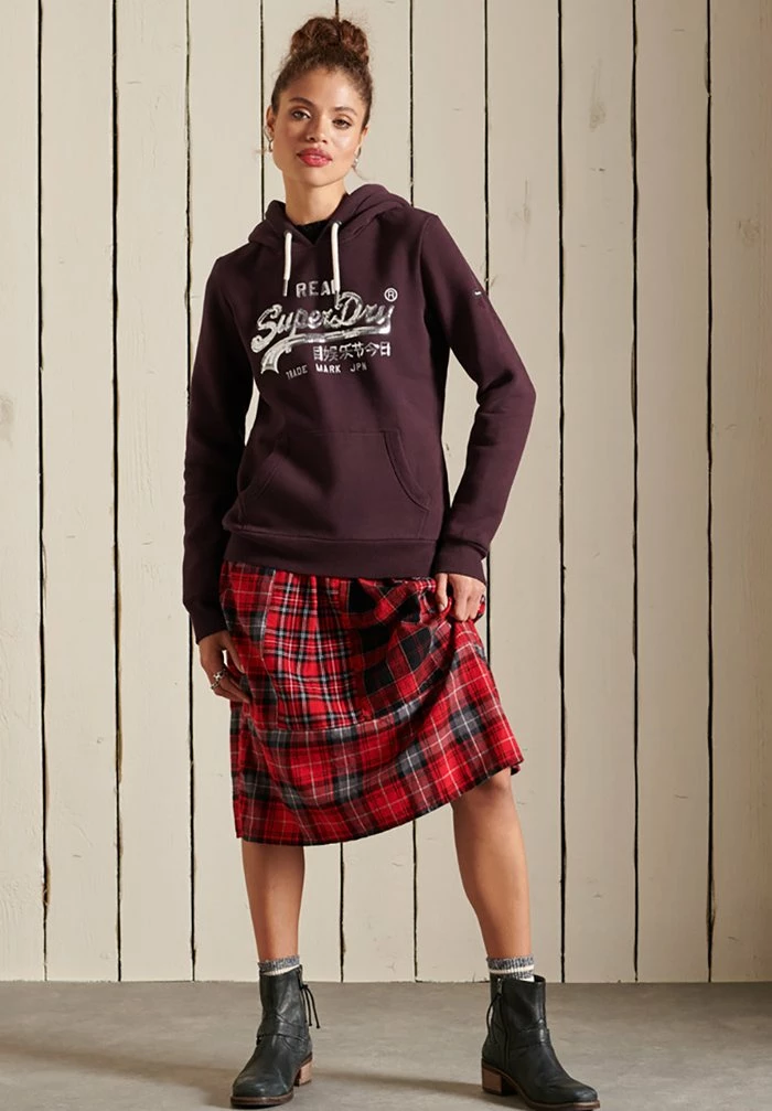 Superdry VINTAGE BOHO SPARKLE - Hoodie - Rich Deep Burgundy 1 Superdry VINTAGE BOHO SPARKLE - Hoodie - Rich Deep Burgundy