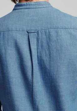 Superdry VINTAGE GRANDAD - Shirt - Indigo Slub Herringbone 7 Superdry VINTAGE GRANDAD - Shirt - Indigo Slub Herringbone -Superdry Shop ba2f957075e84d5eb651dcf659eea9de