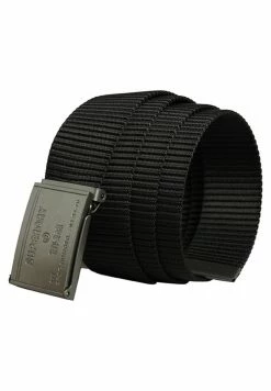 Superdry UNISEX ESSENTIAL FABRIC LOGO - Belt - Black