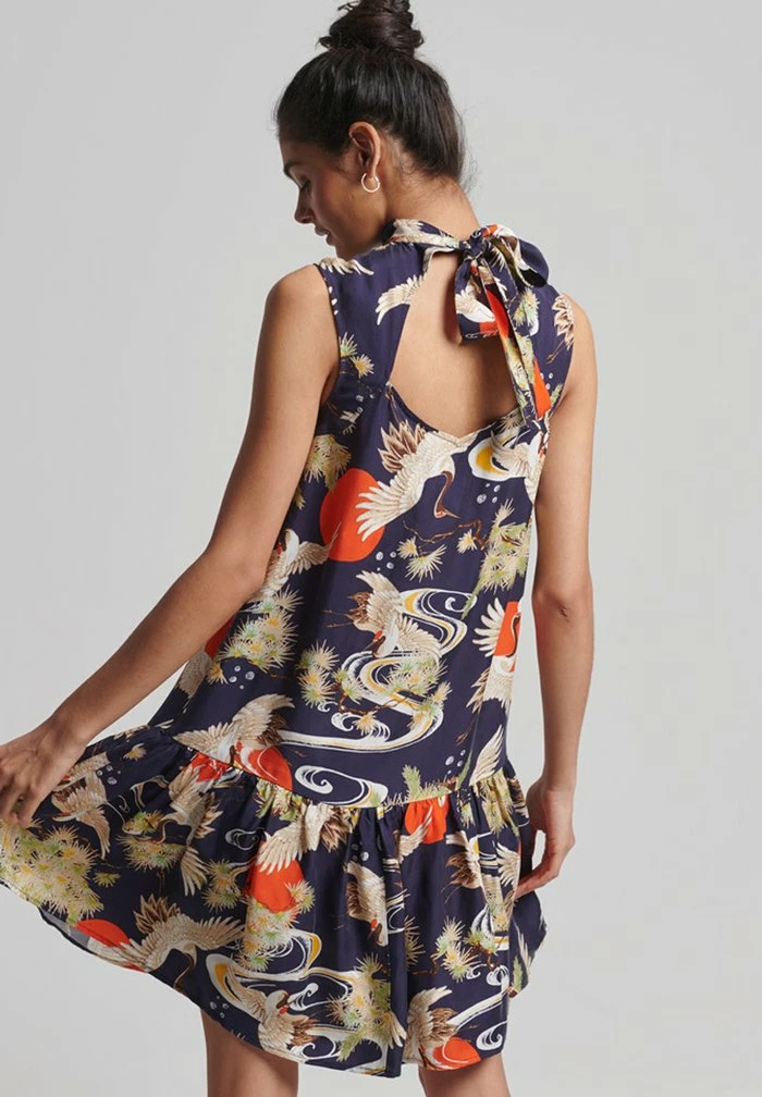 Superdry VINTAGE - Day Dress - Navy Crane 2 Superdry VINTAGE - Day Dress - Navy Crane - Image 2