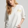 Superdry VINTAGE NARRATIVE - Print T-shirt - Ecru