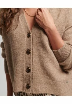 Superdry V NECK - Cardigan - Deep Camel Marl -Superdry Shop bb5f7e362ee644c2917c8b001315f129