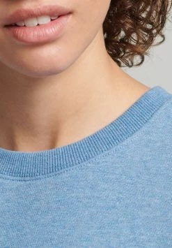 Superdry VINTAGE LOGO CREW - Sweatshirt - Blush Blue Marl -Superdry Shop bbbd0a6daee34093999f1ad702bd2ae8