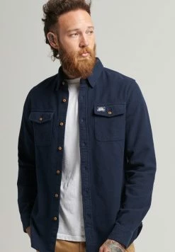 Superdry TRAILSMAN FLANNEL - Shirt - Eclipse Navy
