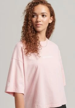 Superdry CORE - Print T-shirt - Coral Blush