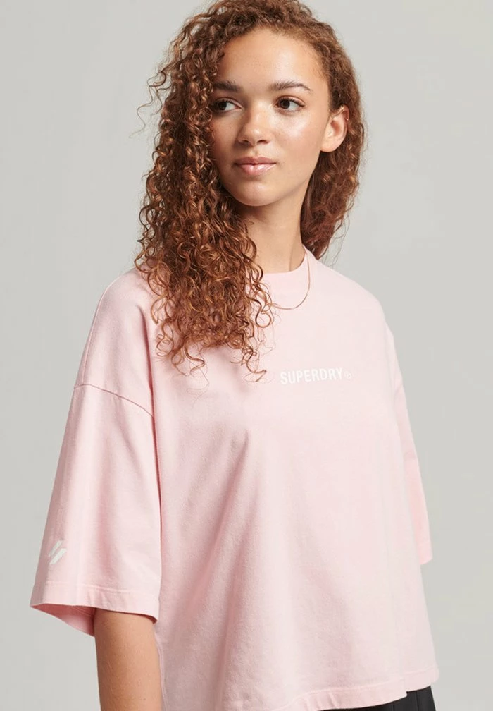 Superdry CORE - Print T-shirt - Coral Blush 1 Superdry CORE - Print T-shirt - Coral Blush