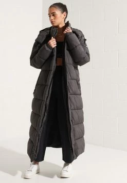 Superdry Winter Coat - Black Grid