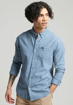 Superdry CLASSIC UNIVERSITY OXFORD - Shirt - Indigo Chambray Oxford