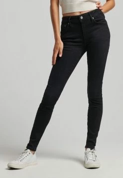 Superdry VINTAGE MID RISE SKINNY - Jeans Skinny Fit - Black Rinse