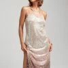 Superdry OMBRE SEQUIN SLIP MIDI - Cocktail Dress / Party Dress - Bronze Dip Dye