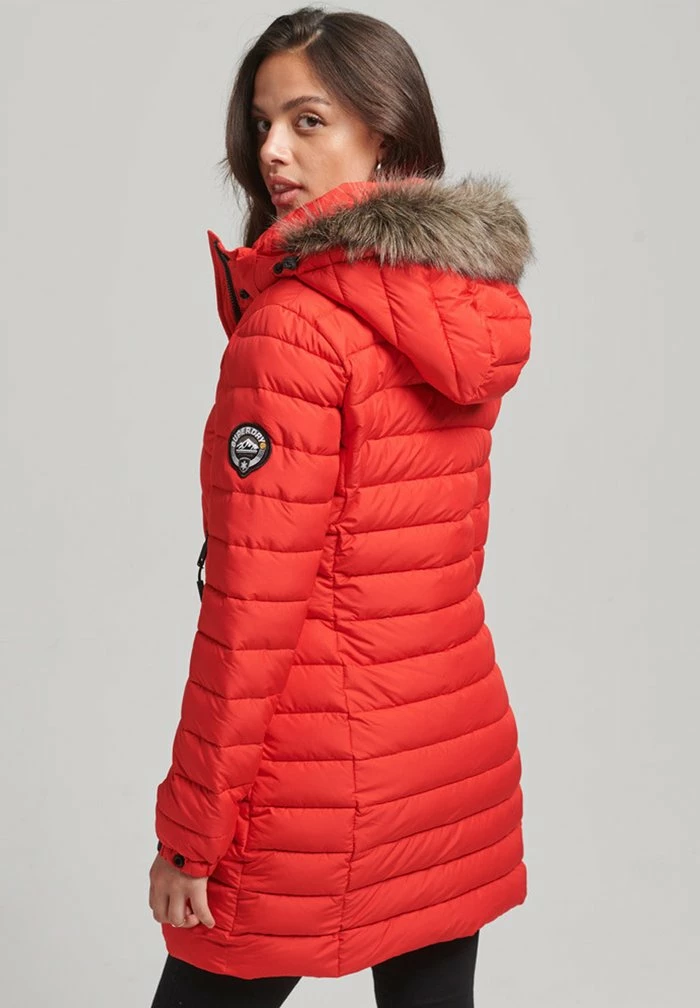 Superdry Winter Coat - High Risk Red 2 Superdry Winter Coat - High Risk Red - Image 2