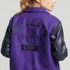Superdry VINTAGE MIXED VARSITY - Light Jacket - Purple