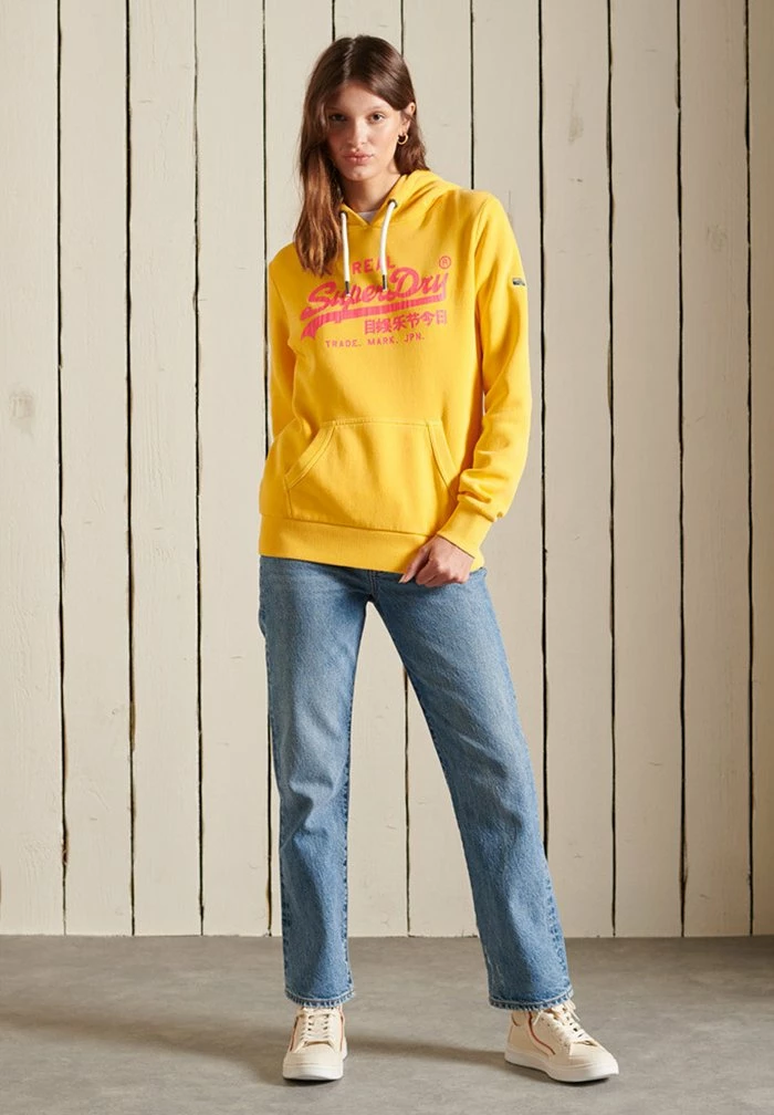 Superdry AMERICAN CLASSICS - Sweatshirt - Pigment Yellow 1 Superdry AMERICAN CLASSICS - Sweatshirt - Pigment Yellow