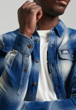 Superdry VINTAGE TRAILSMAN - Shirt - Worn Indigo Check