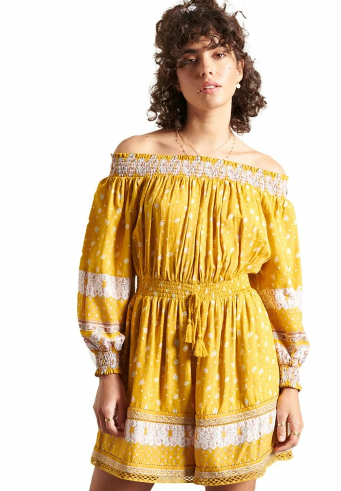 Superdry AMEERA OFF SHOULDER - Jumpsuit - Ochre 1 Superdry AMEERA OFF SHOULDER - Jumpsuit - Ochre