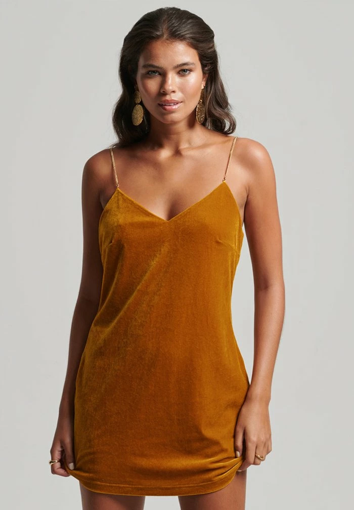 Superdry Cocktail Dress / Party Dress - Golden Palm Brown 1 Superdry Cocktail Dress / Party Dress - Golden Palm Brown