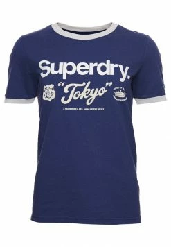 Superdry CORE LOGO AMERICAN CLASSICS RINGER - Print T-shirt - Soft Navy