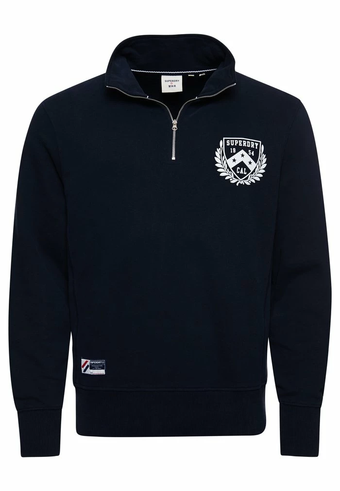 Superdry CITY COLLEGE HALF - Sweatshirt - Eclipse Navy 4 Superdry CITY COLLEGE HALF - Sweatshirt - Eclipse Navy - Image 4