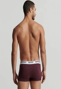 Superdry Pants - Rich Deep Burgundy Marl