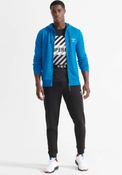 Superdry Zip-up Sweatshirt - Naval Blue