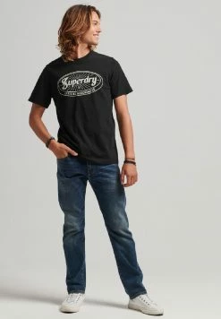 Superdry Print T-shirt - Jet Black