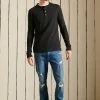 Superdry LONG SLEEVE - Long Sleeved Top - Black