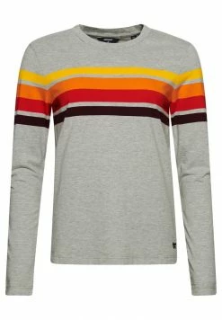 Superdry CALI STRIPE - Long Sleeved Top - Light Grey Marl -Superdry Shop bfaf1a8cdcbc401da7ea5dc1a88c7a27