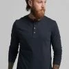 Superdry HENLEY - Long Sleeved Top - Eclipse Navy
