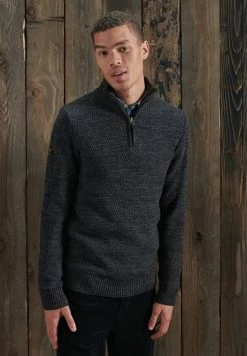 Superdry KEYSTONE - Jumper - Lead Grey Twist -Superdry Shop c02a845e30ba4f83b849ad78cb01eca9