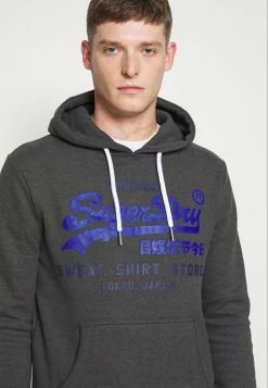Superdry SHOP DUO HOOD - Sweatshirt - Winter Charcoal Marl -Superdry Shop c0342f83224b40ac98157523fb9bff14