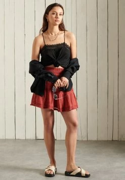 Superdry ALANA - Mini Skirt - Canyon Rust