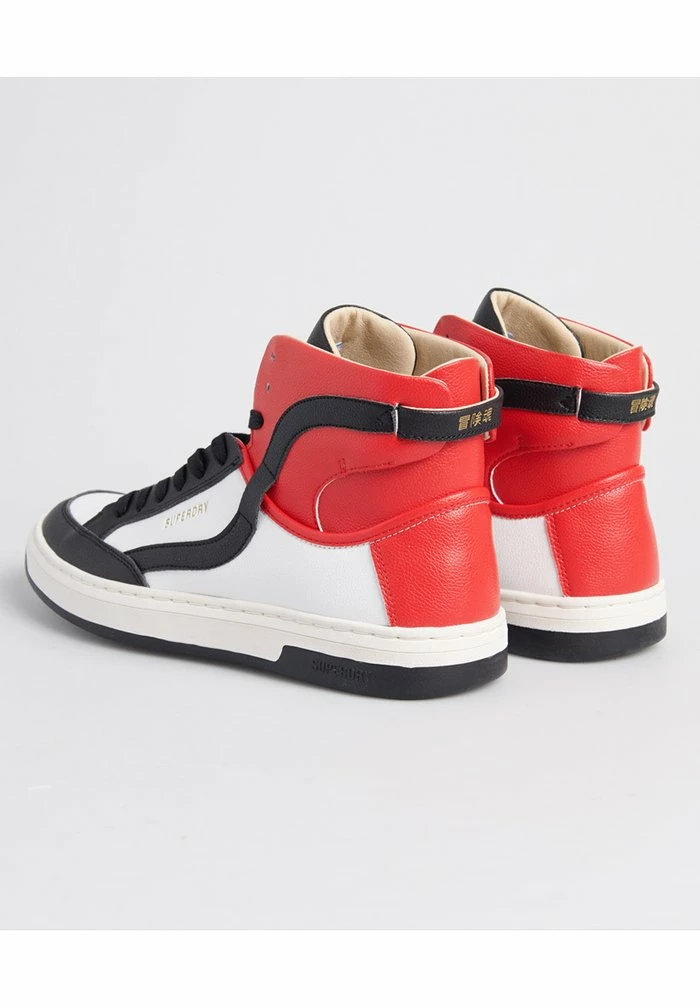 Superdry BASKET LUX - High-top Trainers - White/black/red 2 Superdry BASKET LUX - High-top Trainers - White/black/red - Image 2